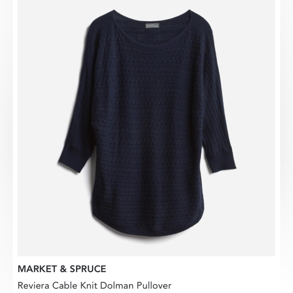Stitchfix market and spruce cable knit dolman sleeve top. Lightly worn. Small.